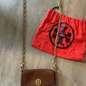 Tory Burch Brown Leather Crossbody Bag